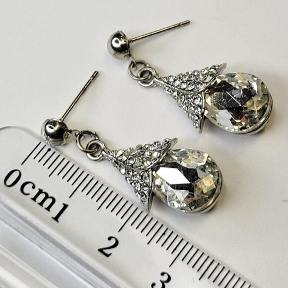 Mini Teardrop Crystal Earrings - Picture 7 of 10